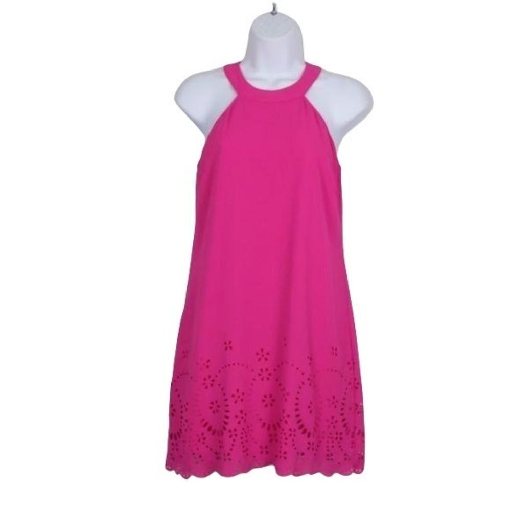 Speechless-Women's Hot pink dress with Lasor cut out detail  XS